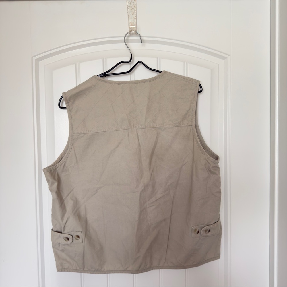 Columbia Women Fossil‎ Tan Elkhorn Outdoor Fishing Utility Hunting Large Vest - Picture 2 of 5